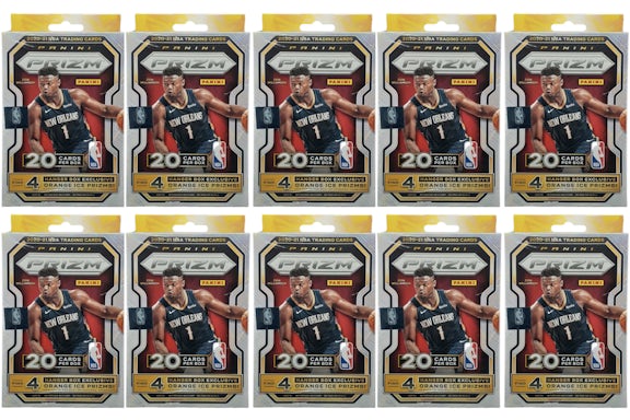 2020-21 Panini Prizm Basketball Kleiderbügel Box (Orange Ice) 20 Ct. 10x Lot